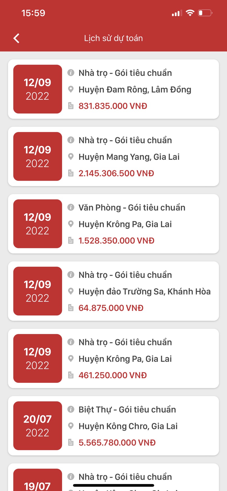 App xây dựng